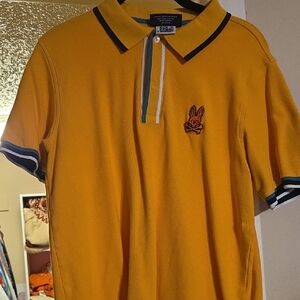 Psycho Bunny Men's Yellow Polo Shirt